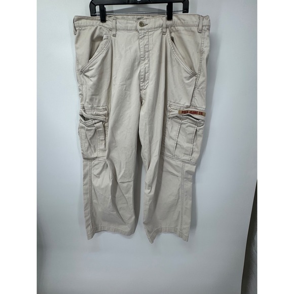 Polo‎ Jeans Co. Ralph Lauren Freighter Cargo Pants Relaxed Beige Mens Size 38x30 - Picture 1 of 11